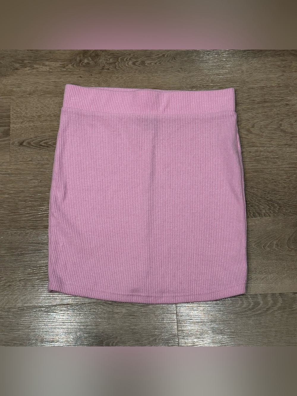 Forever 21 Light Pink Ribbed Mini Skirt